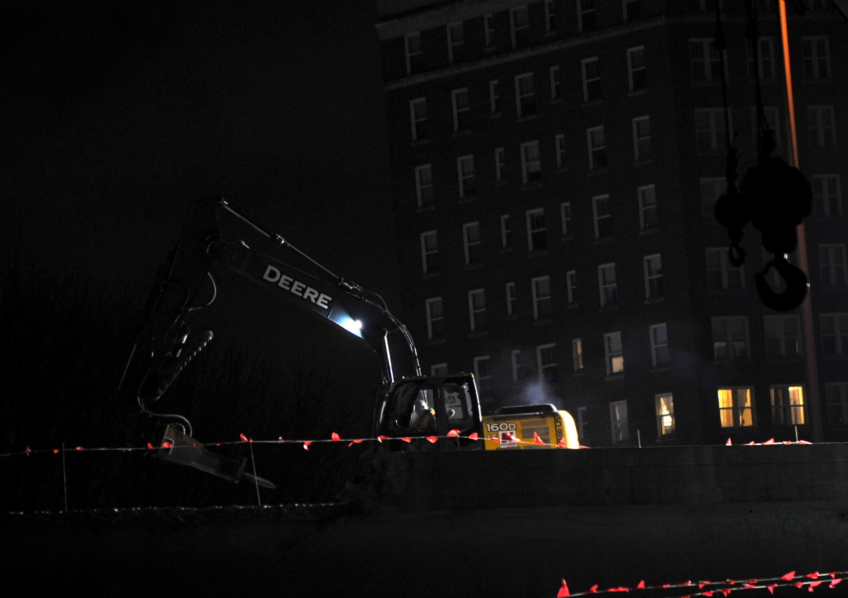 Construction and demolition work for the new Interstate 74 bridge.